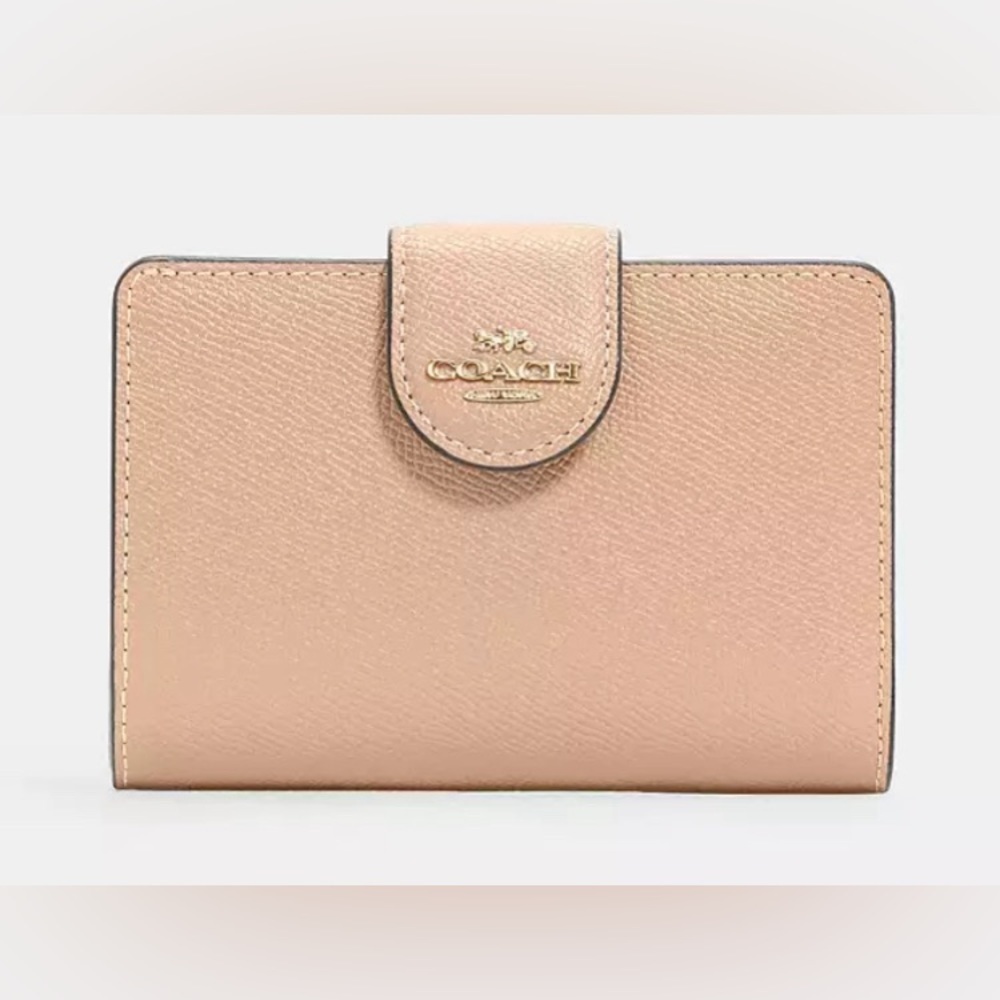 Coach - NEW - Medium Corner Zip Wallet. Taupe. - Picture 1 of 6